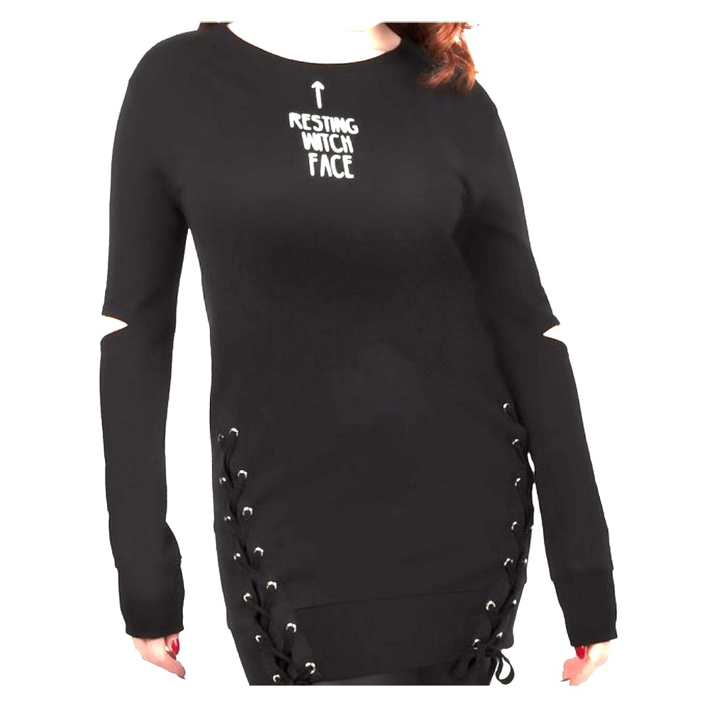Killstar 🌙 Resting Witch Face plus top 🖤